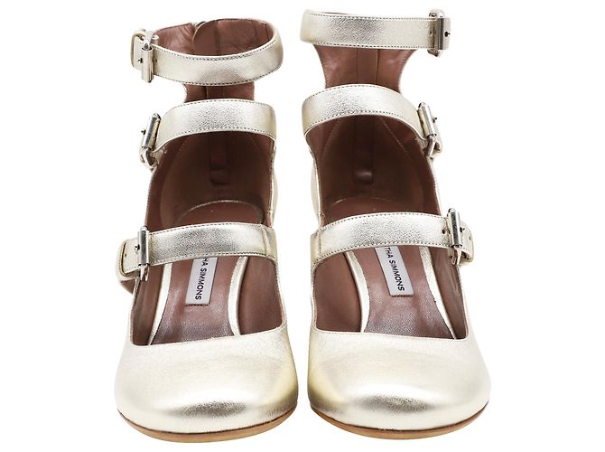 Tabitha Simmons Ginger Metallic-Pumps aus goldfarbenem Leder Golden Metallisch - Ansicht 2