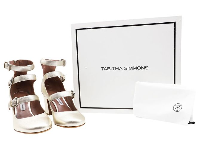 Tabitha Simmons Ginger Metallic-Pumps aus goldfarbenem Leder Golden Metallisch - Ansicht 7