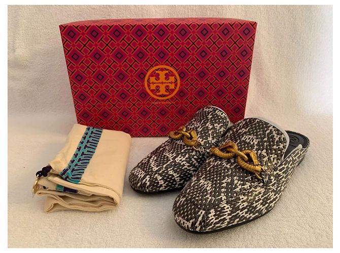 Tory Burch Mules in pelle di serpente - vista 13