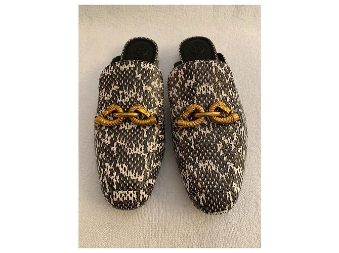 Tory Burch Mules in pelle di serpente - vista 3