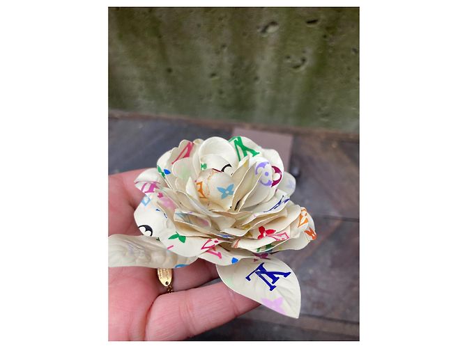 Spilla Louis Vuitton Fleur murakami Multicolore Crudo - vista 3