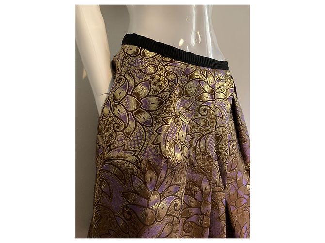 Marni For H&M Falda brocado dorado - vista 10