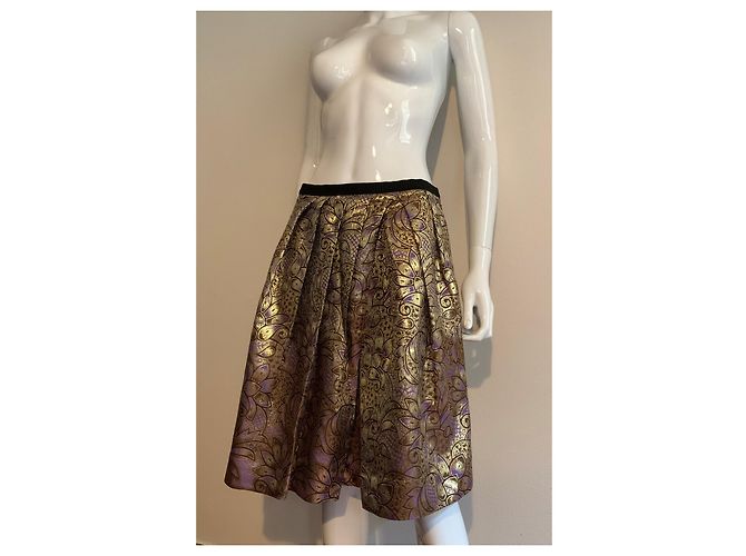 Marni For H&M Falda brocado dorado - vista 12