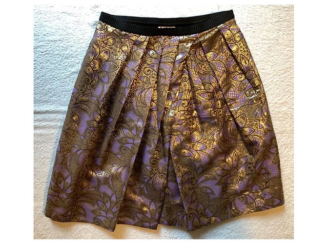 Marni For H&M Falda brocado dorado - vista 2