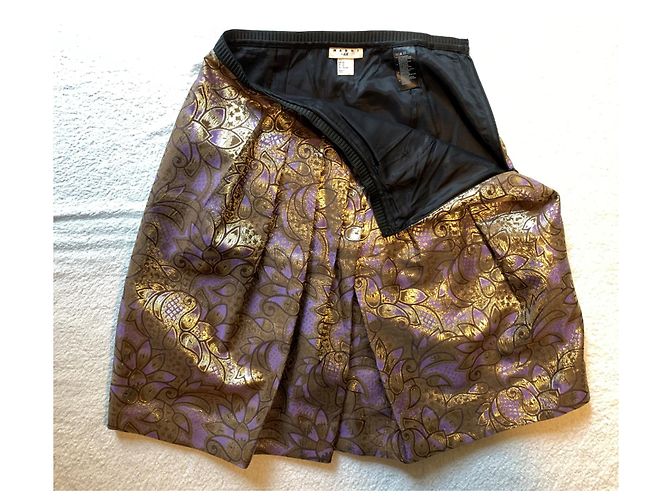 Marni For H&M Falda brocado dorado - vista 5