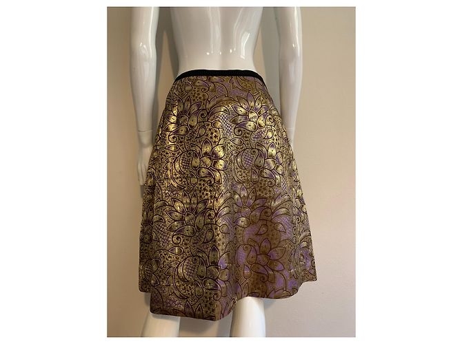 Marni For H&M Falda brocado dorado - vista 9