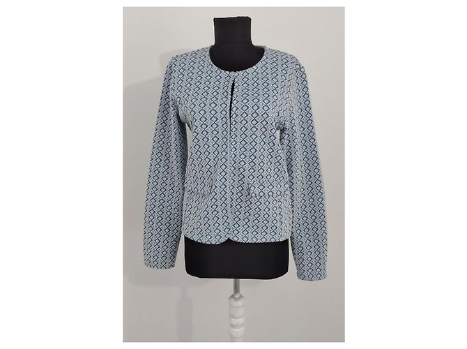 Autre Marque Cardigan Rich & Royal Blu Bianco Argento - vista 2