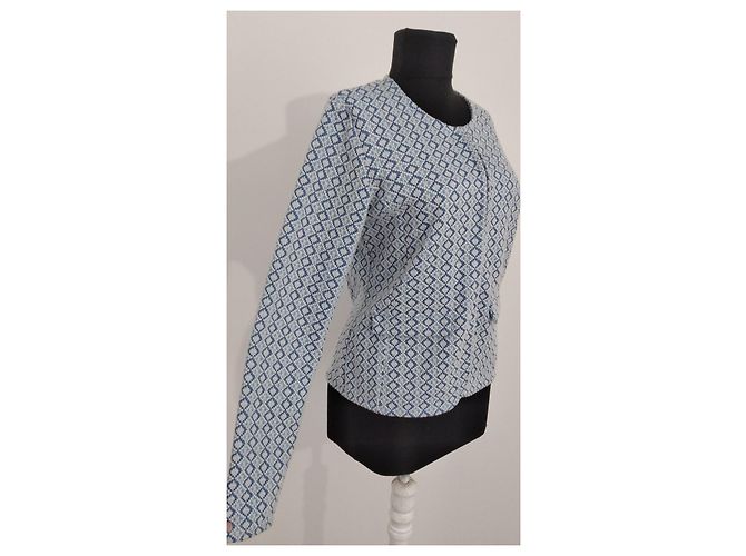 Autre Marque Cardigan Rich & Royal Blu Bianco Argento - vista 3