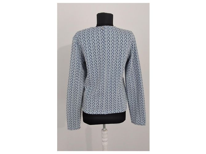 Autre Marque Cardigan Rich & Royal Blu Bianco Argento - vista 4