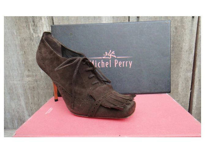 Michel Perry p derby col tacco 37 Marrone scuro - vista 10