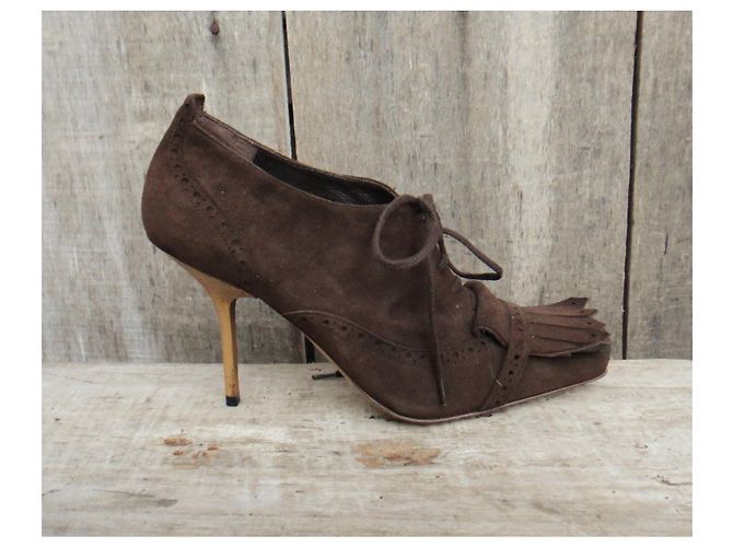 Michel Perry p derby col tacco 37 Marrone scuro - vista 2