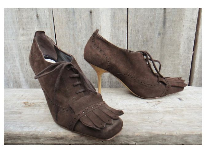 Michel Perry p derby col tacco 37 Marrone scuro - vista 3