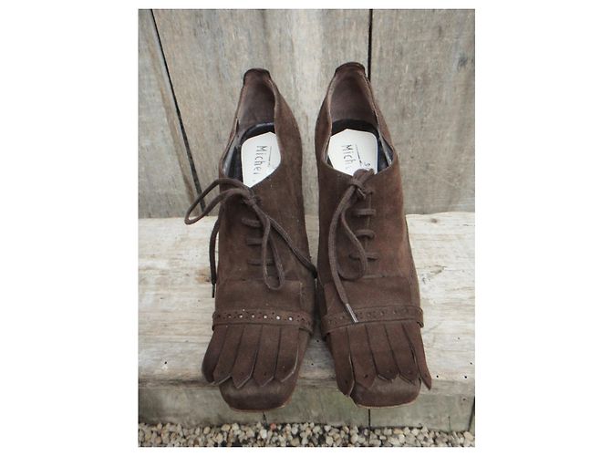 Michel Perry p derby col tacco 37 Marrone scuro - vista 4