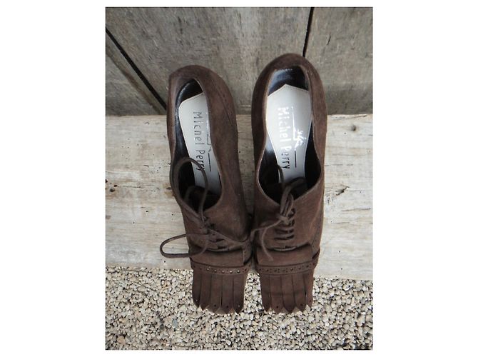 Michel Perry p derby col tacco 37 Marrone scuro - vista 8