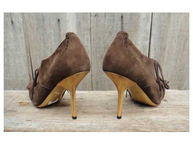 Michel Perry p derby col tacco 37 Marrone scuro - vista 9