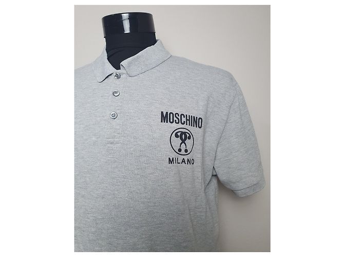 Polo Moschino de algodón gris - vista 3