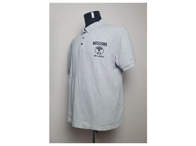 Polo Moschino de algodón gris - vista 4
