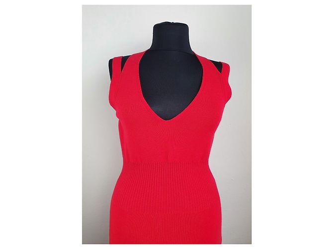 Wolford Kleid Rot Baumwolle Elastan Größe S - Ansicht 3
