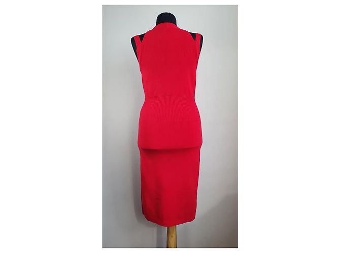 Wolford Kleid Rot Baumwolle Elastan Größe S - Ansicht 5