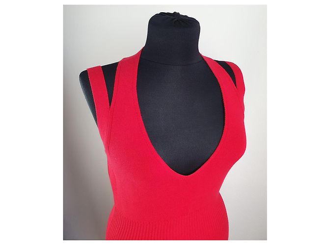 Wolford Kleid Rot Baumwolle Elastan Größe S - Ansicht 6