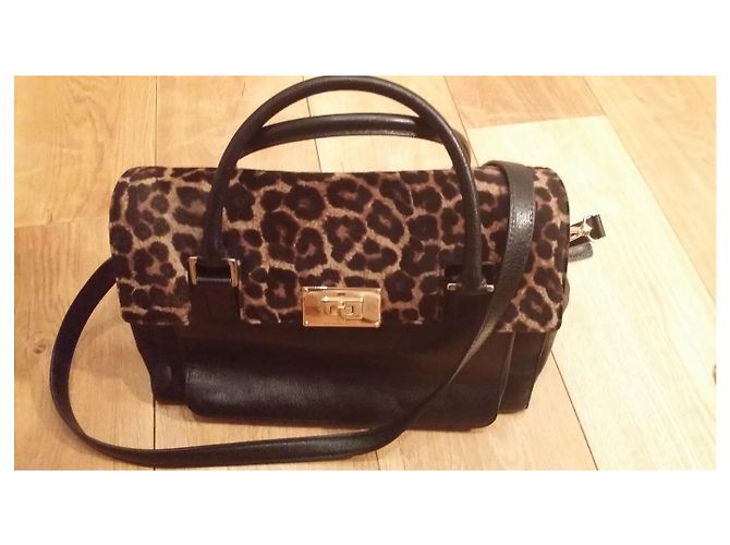 Borsa Michael Kors Leopardata in Pelle Marrone Multicolore - vista 3