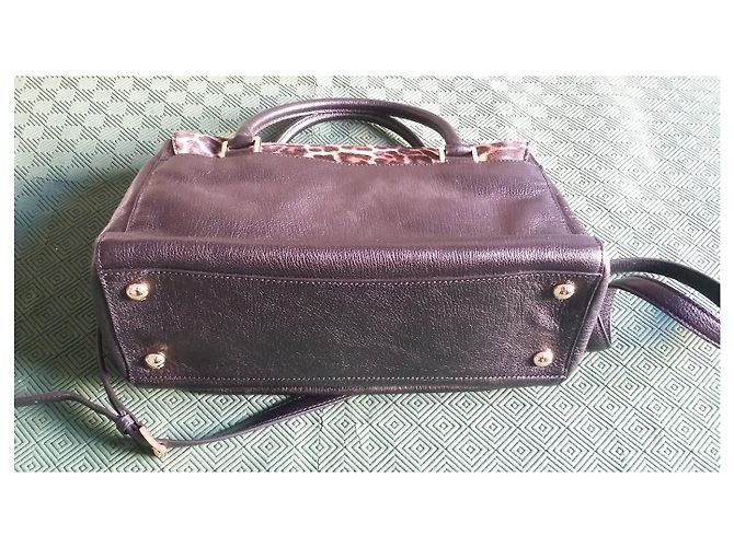 Borsa Michael Kors Leopardata in Pelle Marrone Multicolore - vista 8