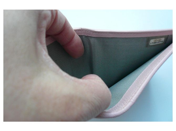 CHANEL Cartera en piel de becerro graneada rosa Camélia BE - vista 7