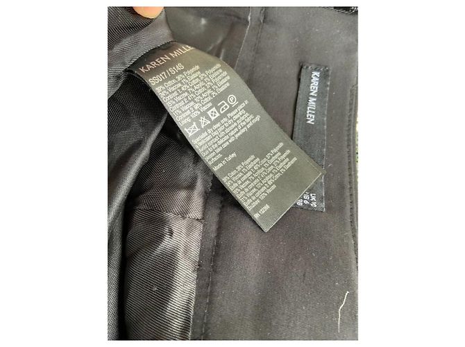 Falda Karen Millen de algodón negra y verde Talla M Negro - vista 4