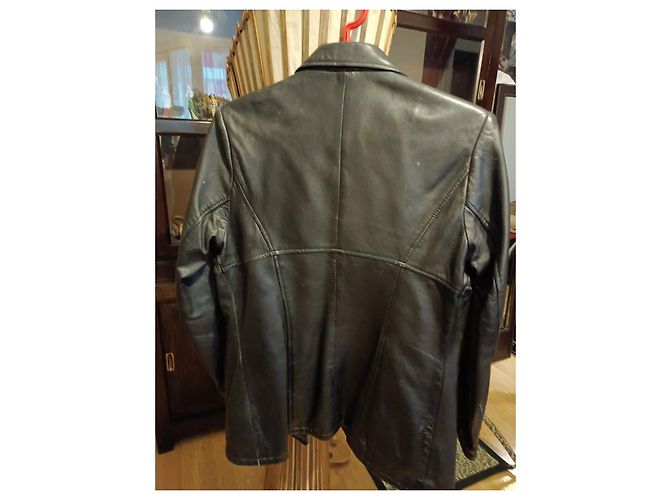 Oakwood Lederjacke aus Lammfell Schwarz M - Ansicht 2