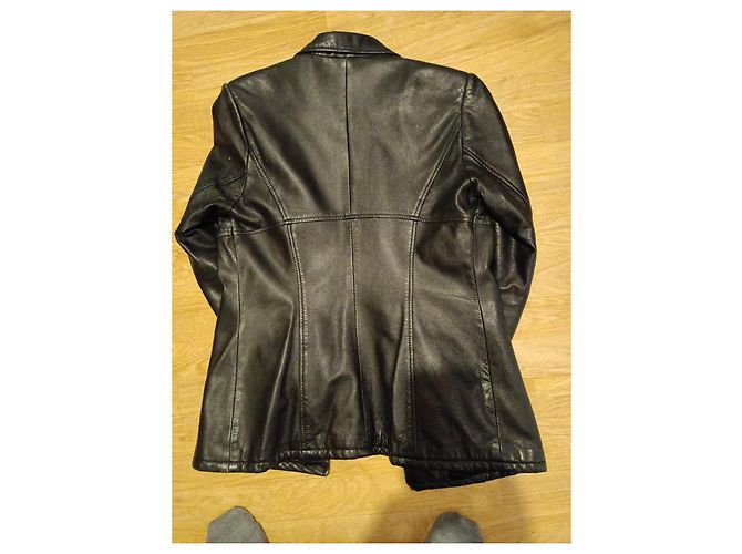 Oakwood Lederjacke aus Lammfell Schwarz M - Ansicht 7