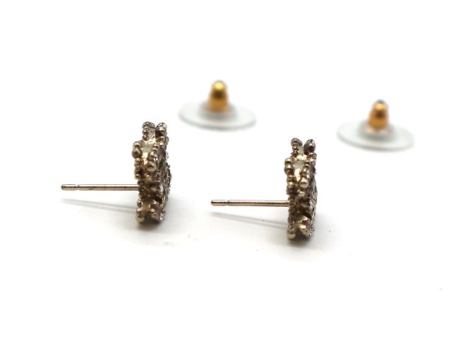 Chanel Gold Crystals CC Emaille Ohrstecker Golden - Ansicht 5