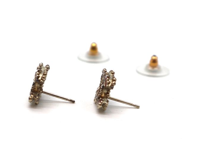 Chanel Gold Crystals CC Emaille Ohrstecker Golden - Ansicht 6
