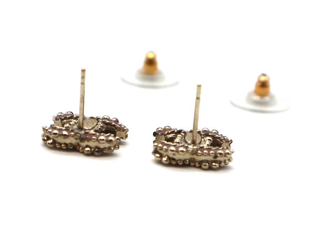 Chanel Gold Crystals CC Emaille Ohrstecker Golden - Ansicht 7