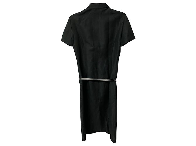 Marella Penny Hemdkleid aus schwarzem Leinen - Ansicht 4