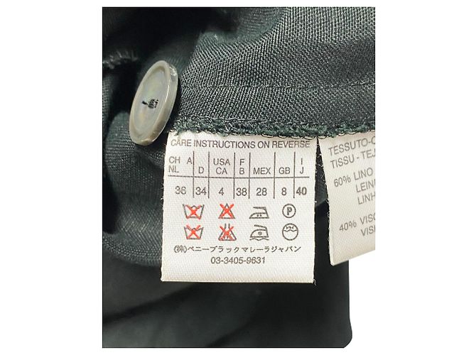 Marella Penny Hemdkleid aus schwarzem Leinen - Ansicht 6