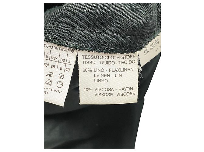 Marella Penny Hemdkleid aus schwarzem Leinen - Ansicht 7
