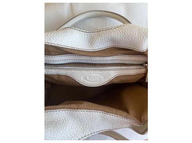 Tod's BORSA A SPALLA TODS IN TELA INTRECCIATA Beige - vista 4