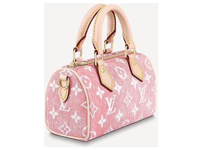 Louis Vuitton LV Speedy Nano rosa denim - vista 2