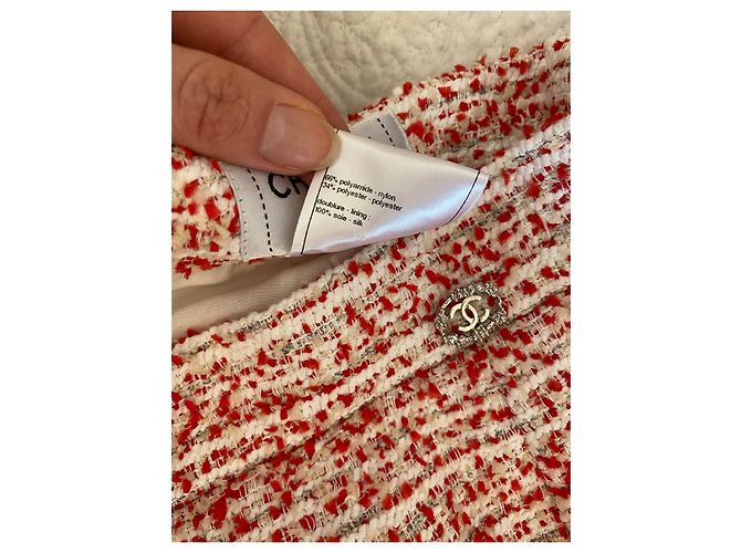 Chanel Falda elegante Roja - vista 10