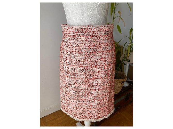 Chanel Falda elegante Roja - vista 6