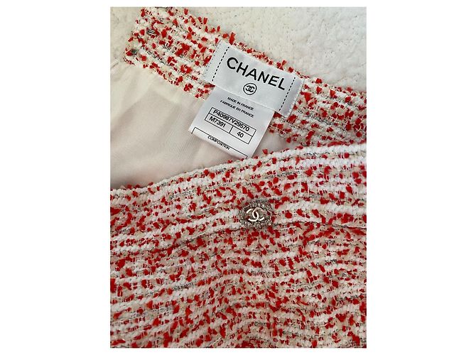 Chanel Falda elegante Roja - vista 9