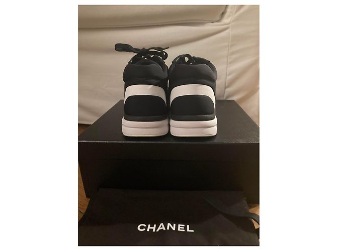 Scarpe da ginnastica Chanel Nero Bianco Giallo - vista 5