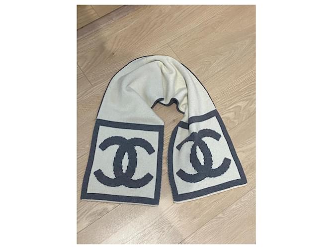 Chanel Bufandas Beige Gris - vista 4