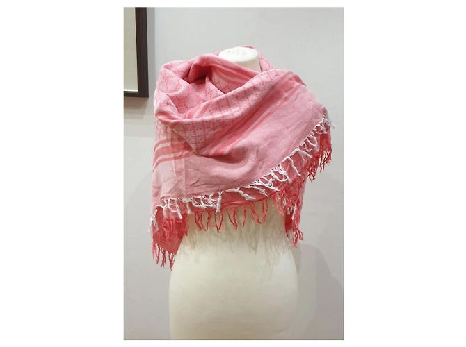 Gucci sciarpa carré pashmina rosa - vista 11
