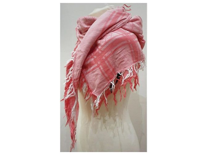 Gucci sciarpa carré pashmina rosa - vista 14