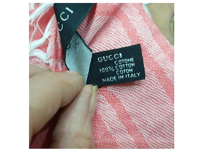 Gucci sciarpa carré pashmina rosa - vista 5