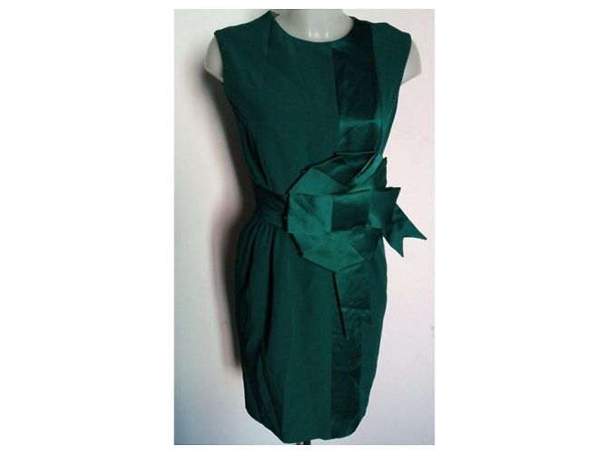 Moschino Couture Cocktailkleid Kleid Dunkelgrün - Ansicht 2
