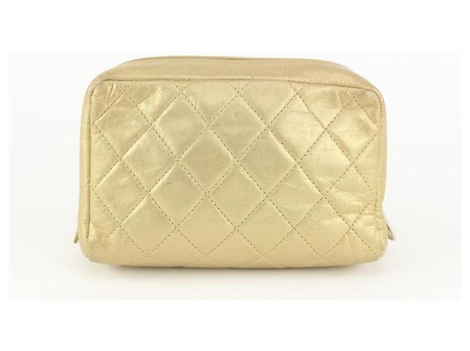 Chanel Neceser Cambon acolchado dorado - vista 6