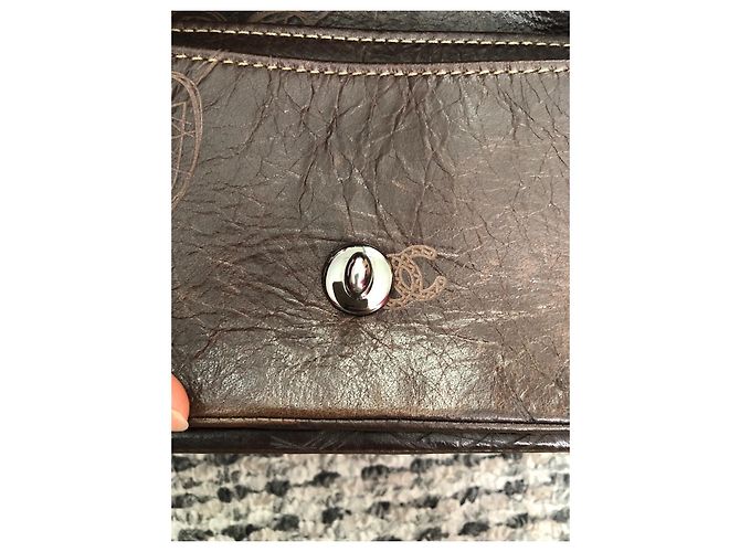 Timeless Chanel Handtaschen Braun Silber Hardware - Ansicht 11