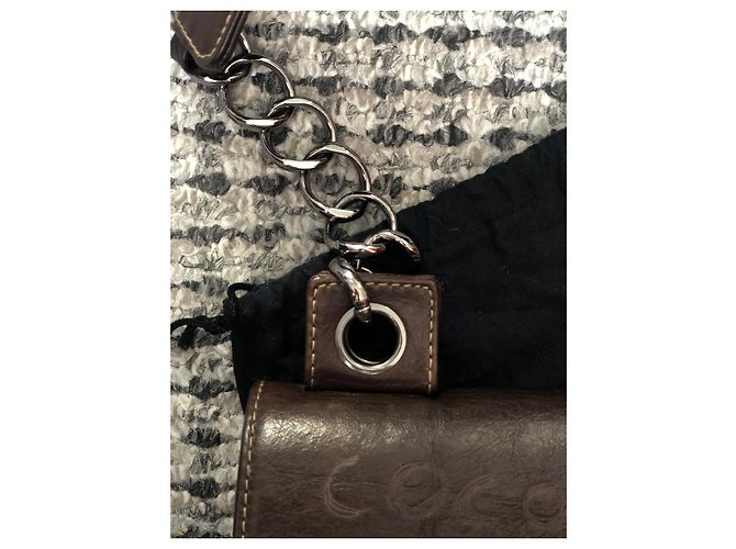 Timeless Chanel Handtaschen Braun Silber Hardware - Ansicht 14
